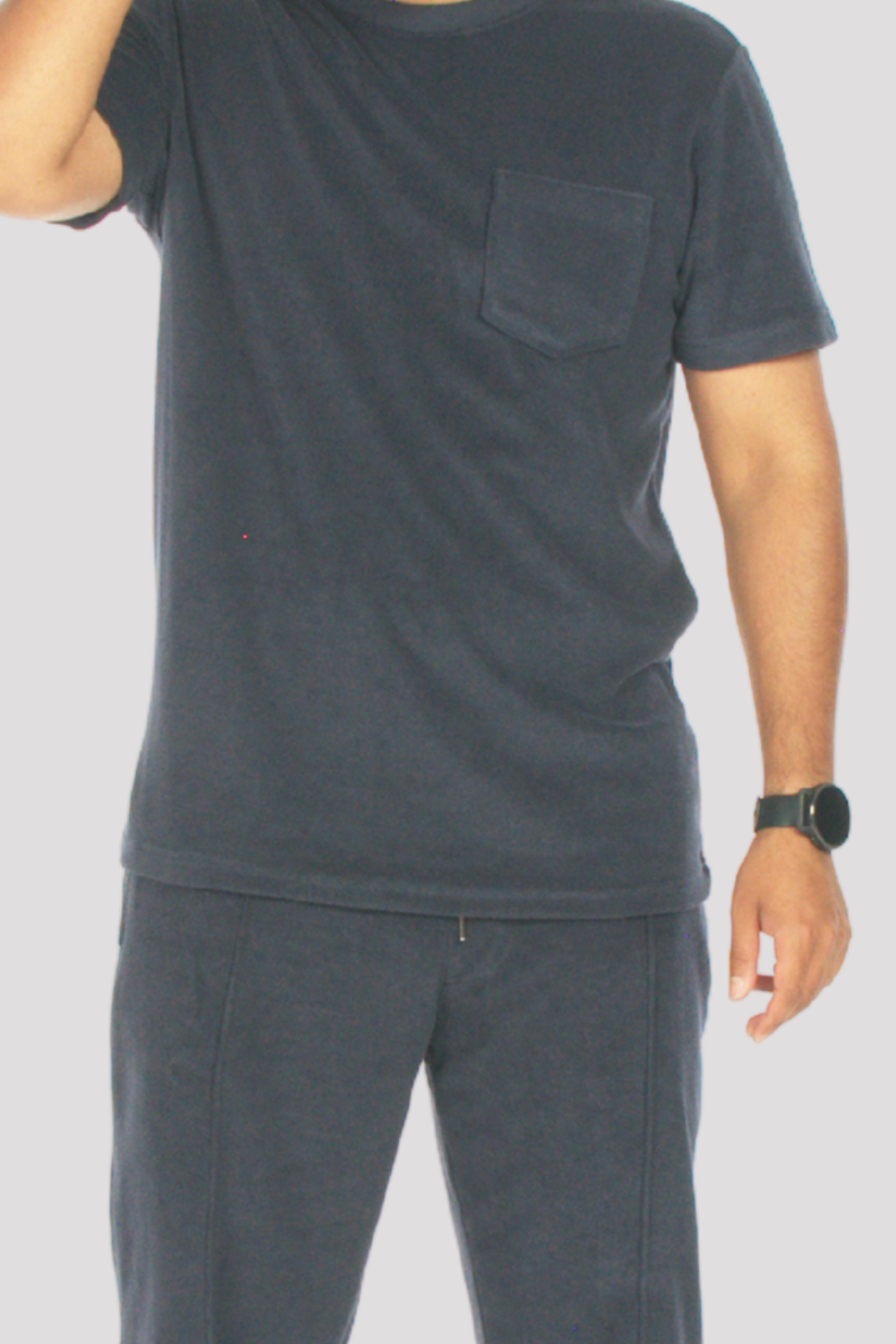 Navy Terry Towelling Leisure T-Shirt