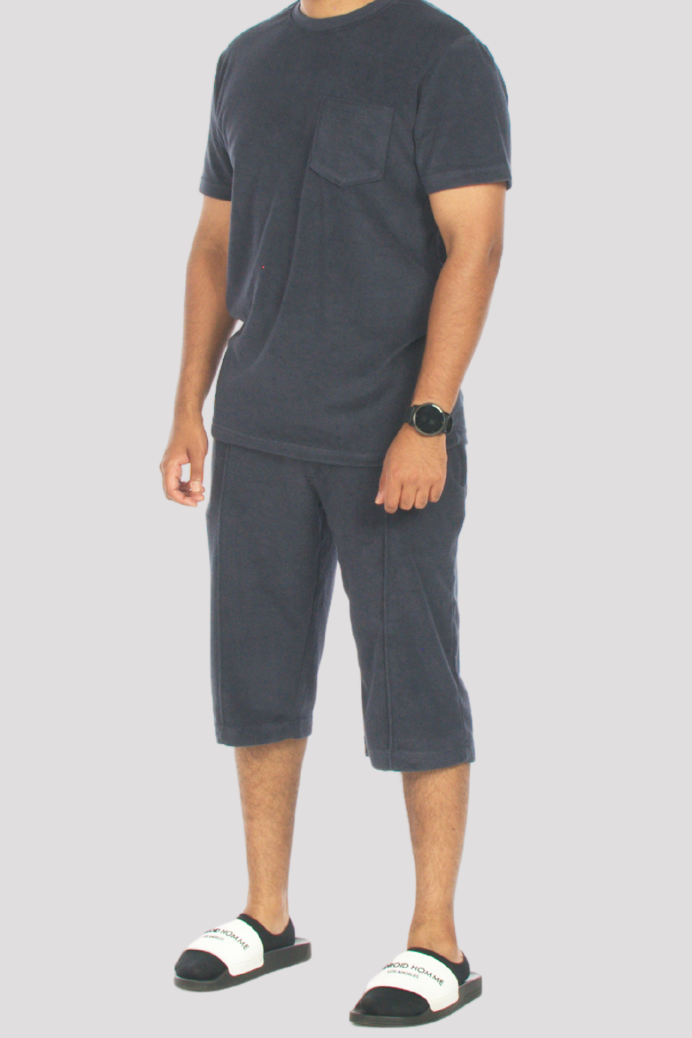 Navy Terry Towelling Leisure T-Shirt