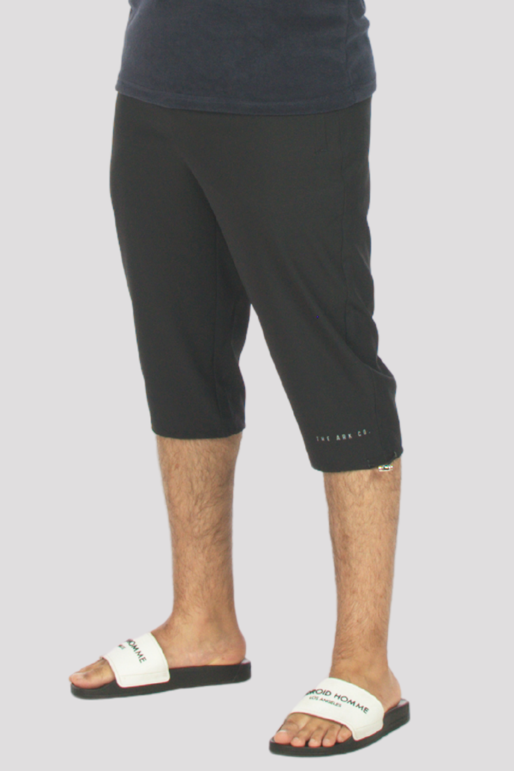 Black Logo Swimming 3/4 Shorts