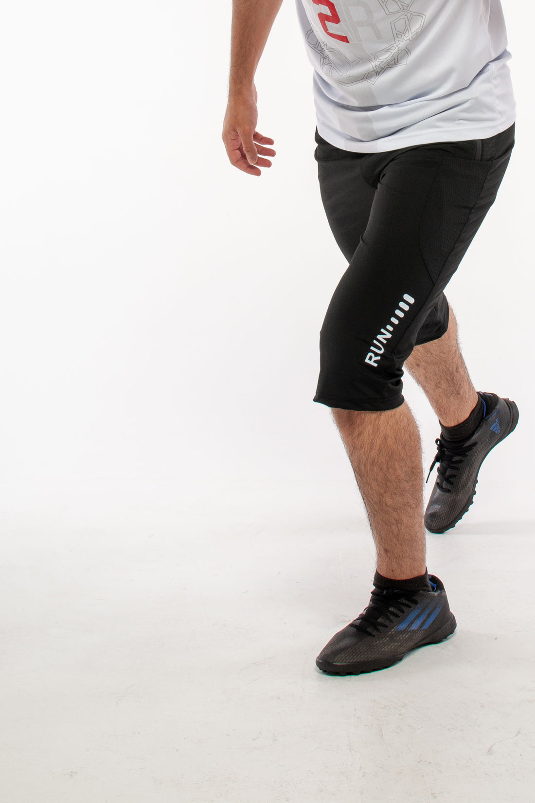Style Kick black run 3/4 Shorts
