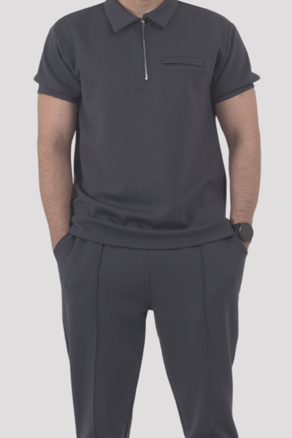 Slate Grey Premier Polo T-Shirt