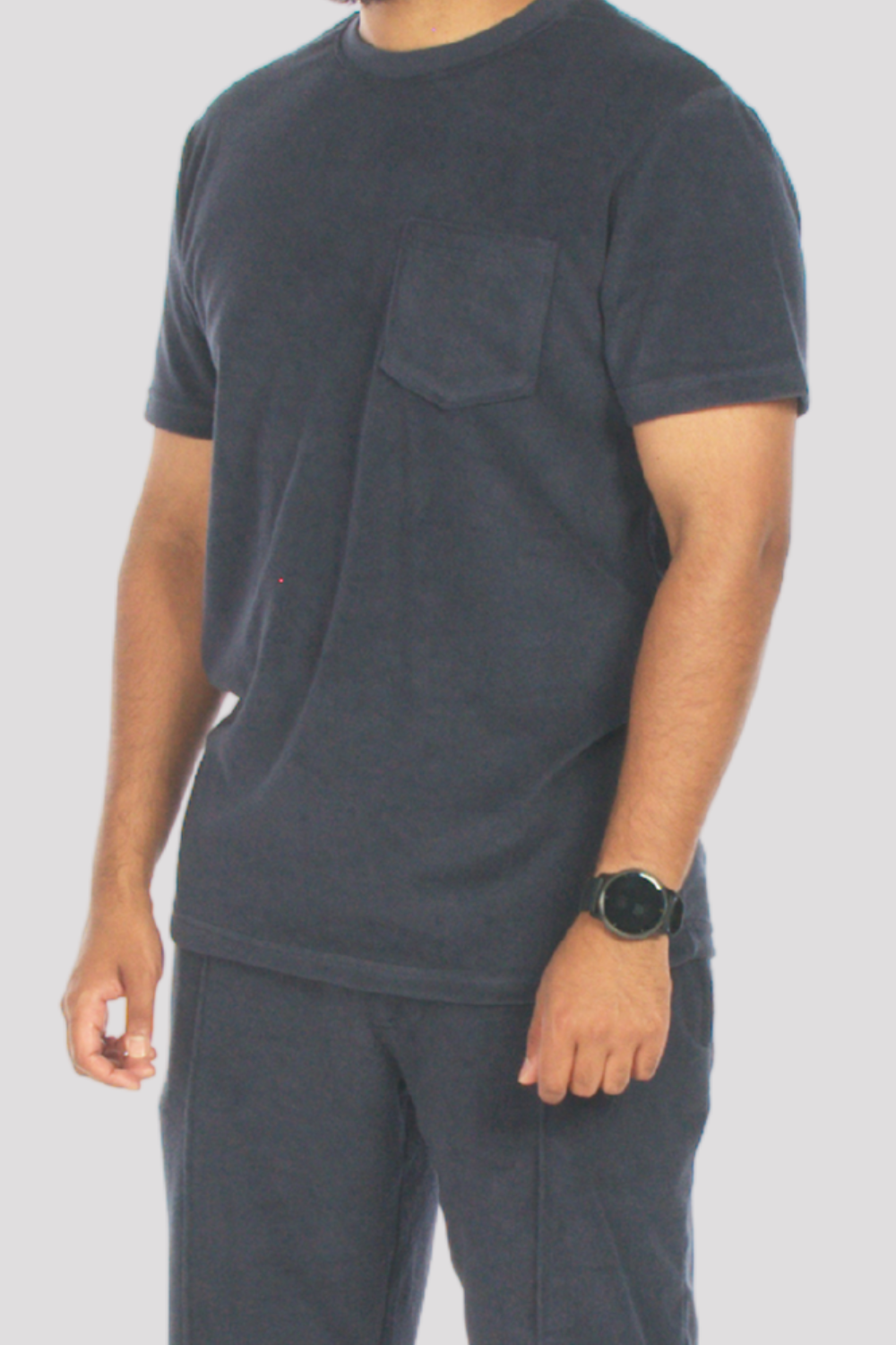 Navy Terry Towelling Leisure T-Shirt