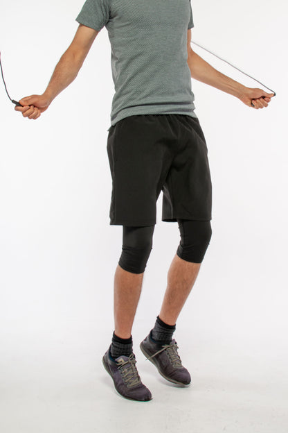 2 in 1 Sports 3/4 Shorts