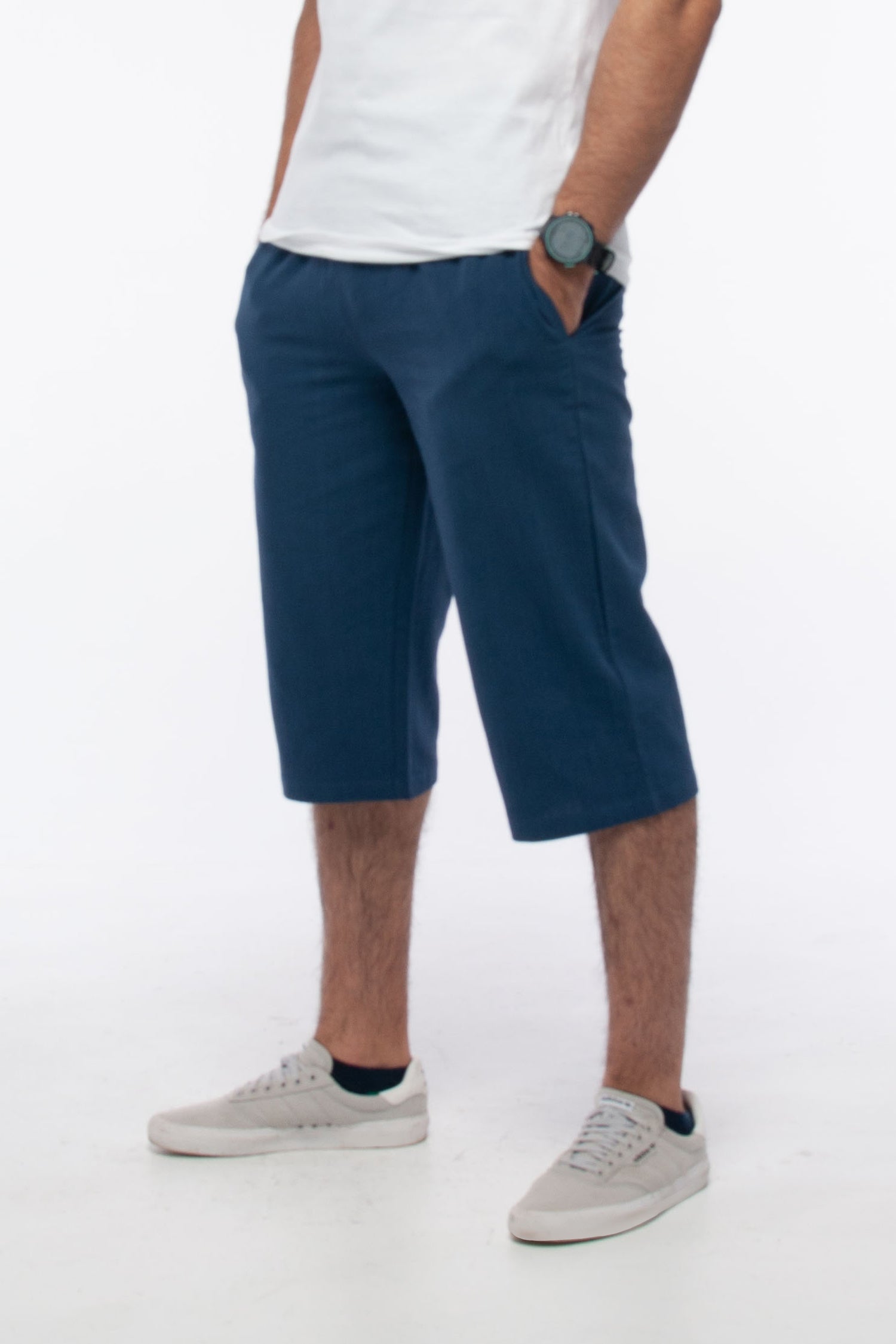 Linen &amp; Cotton 3/4 Shorts