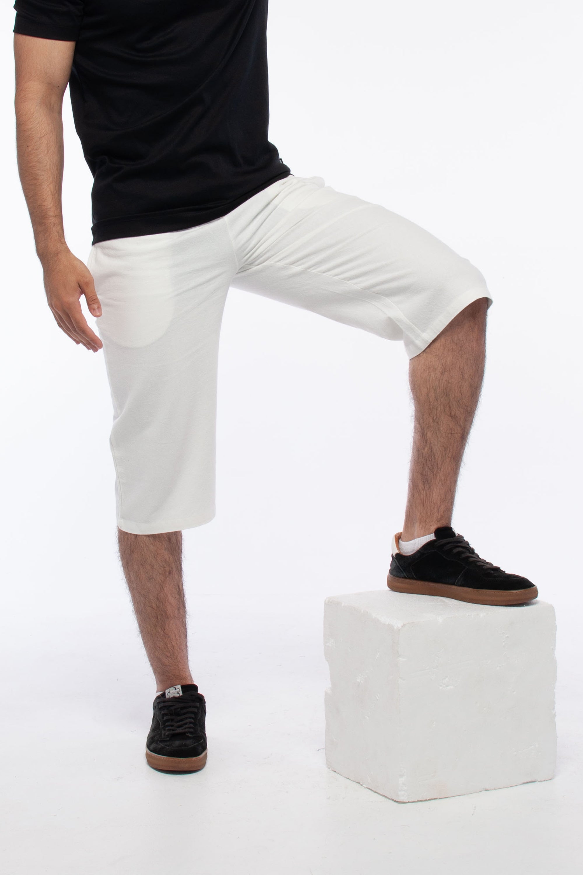 Linen &amp; Cotton 3/4 Shorts